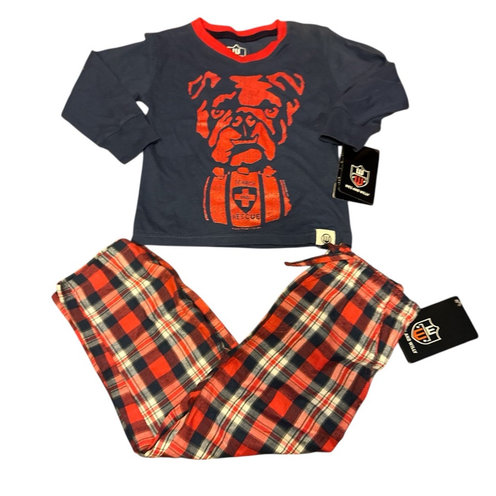 NWT Wes and Willy Red Pajama Set Comfortable Sleepwear